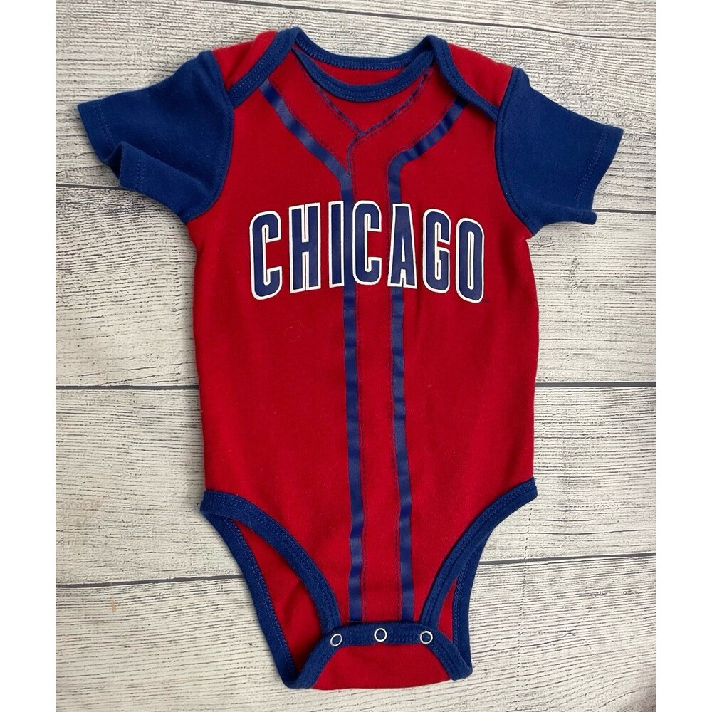 MLB Chicago Cubs Baseball Baby Onesie Bodysuit Clothes Outfit, Size 12 months